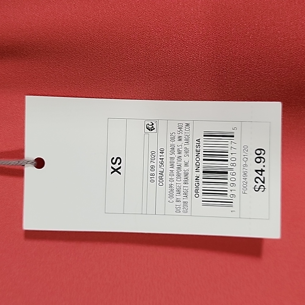 A New Day Coral dress size XS NWT - Picture 3 of 6
